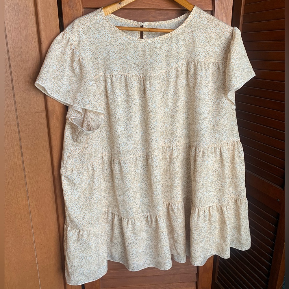 Floral Tiered Tunic Blouse